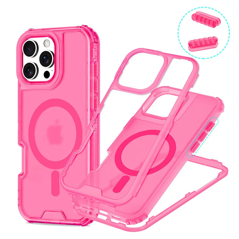 3 in 1 Magnetic Heavy Duty Armor Case for Magsafe IPhone