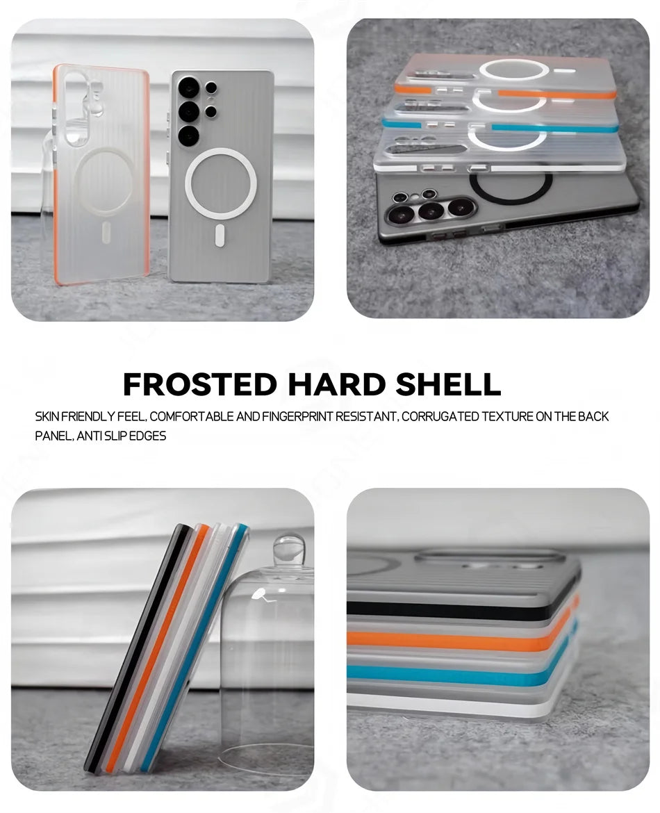 3D Corrugated Pattern Non-slip Matte Clear Case For Samsung
