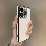 Luxury Leather Colorful & Soft Silicone Bumper Case for iPhone