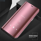 Luxury smart mirror flip phone case suitable for iPhone