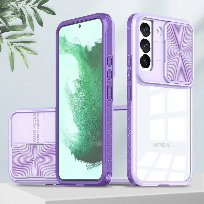 Slide Window Clear Case For Samsung