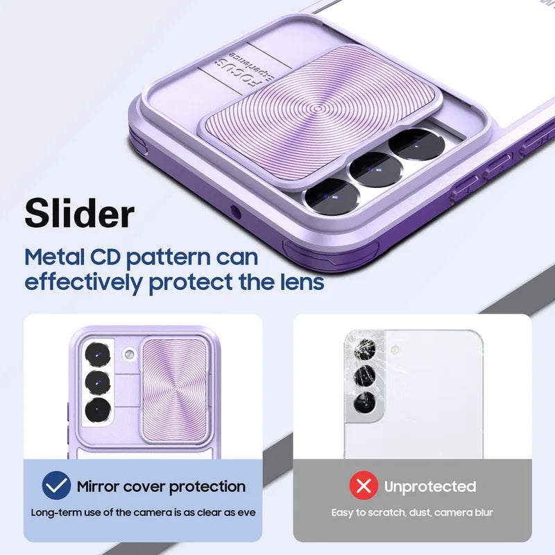 Slide Window Clear Case For Samsung