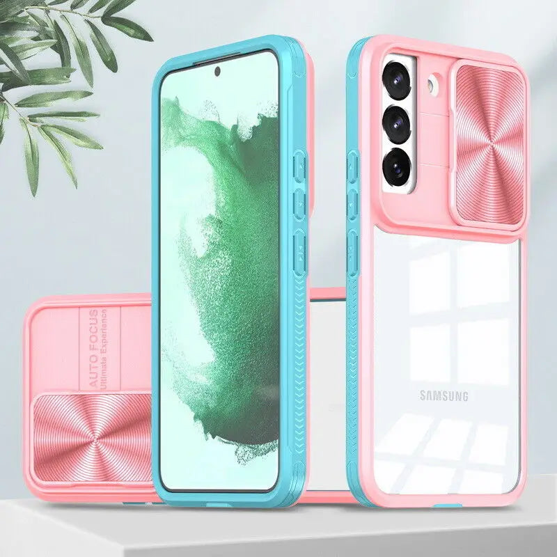 Slide Window Clear Case For Samsung