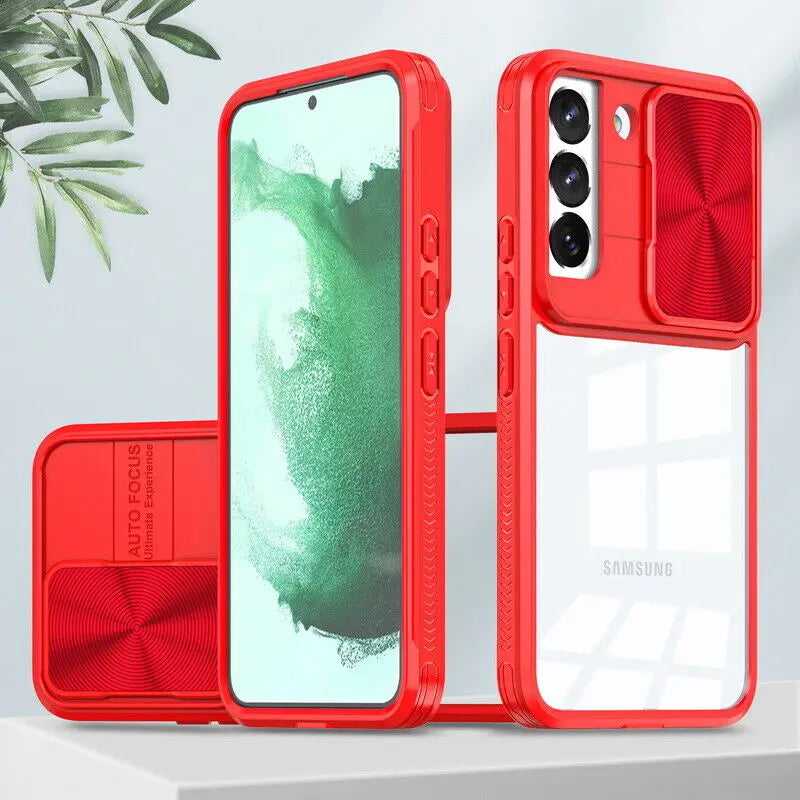 Slide Window Clear Case For Samsung