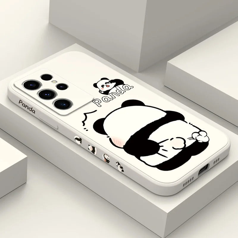 Cute Panda Silicone Case For Samsung