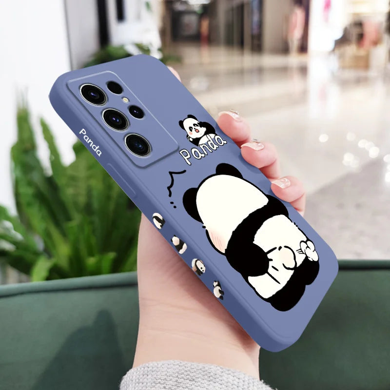 Cute Panda Silicone Case For Samsung