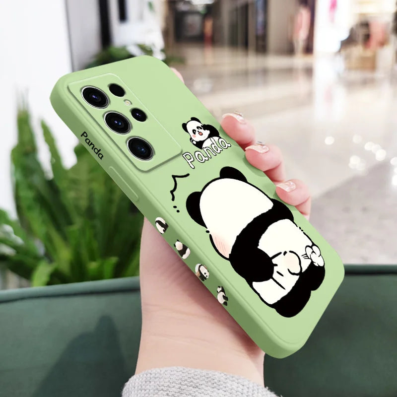 Cute Panda Silicone Case For Samsung