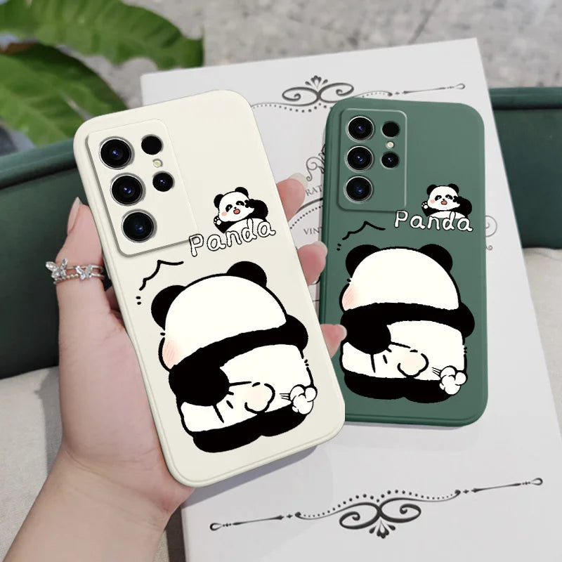 Cute Panda Silicone Case For Samsung