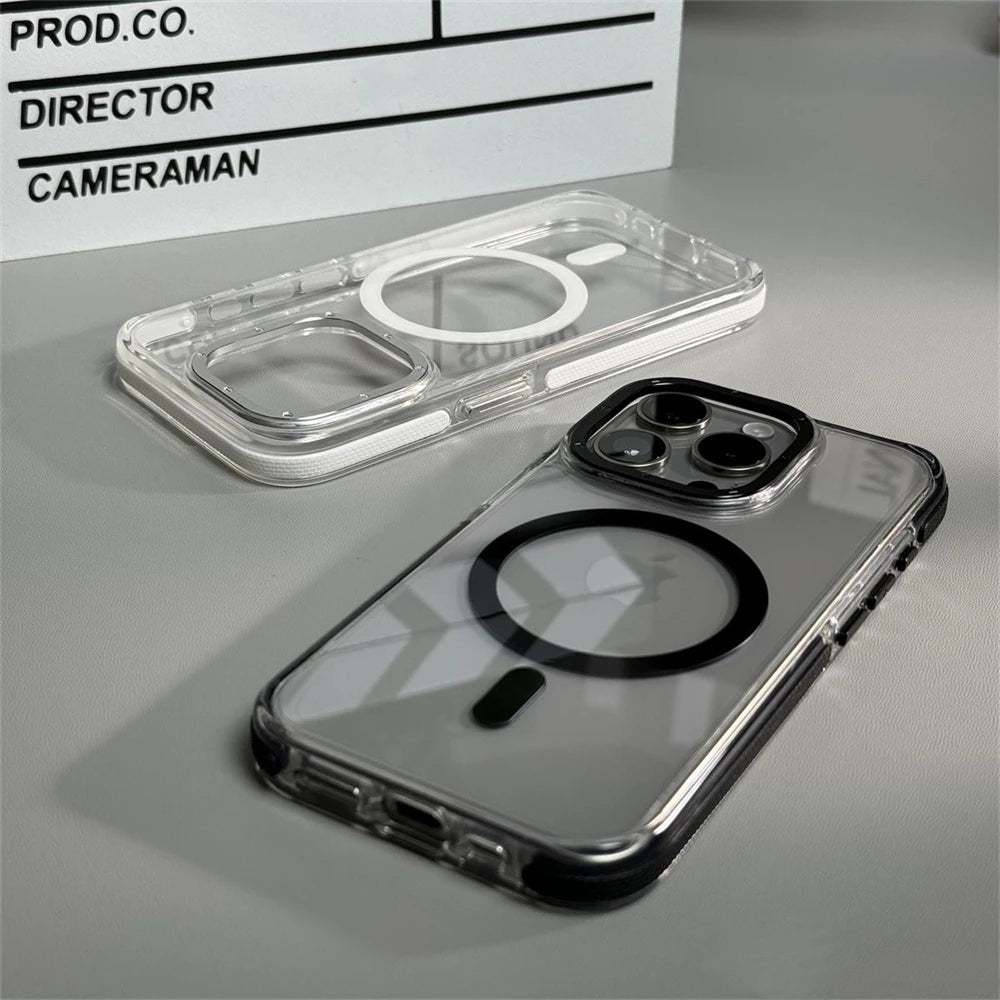 Transparent Magnetic Wireless Case For iPhone