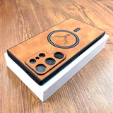 Vintage Leather Magnetic Case For Samsung