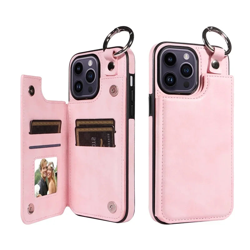 Wallet Magnetic Anti Drop Leather Case For iPhone