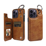 Wallet Magnetic Anti Drop Leather Case For iPhone