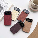 Wood Lens Protector Shockproof Case For iPhone