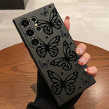 Black Butterfly Phone Case For Samsung Galaxy