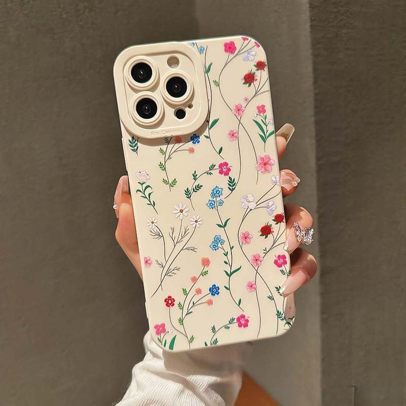 Summer Minimalist Fresh Style Silicone Soft Case For iPhone