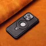 Luxury Magnetic Stand Ring PU Leather Phone Case For iPhone