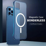 Magnetic Frameless Lihgt Thin Matte Phone Case For Iphone