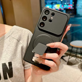 Matte Magnetic Foldable Kickstand Case for Samsung
