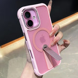 Luxury Magsafe Magnetic Holder Silicone Frame Case For iPhone