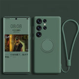 Liquid Silicone Magnetic Holder Case For Samsung