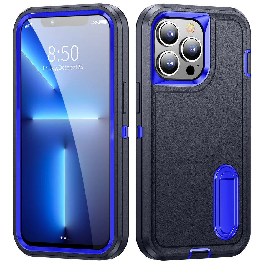 Heavy Duty Shockproof Anti-Scratch Rugged Protective with Kickstand Case For iPhone