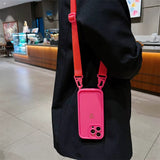 Luxury Crossbody Lanyard Cord Rope Cute Love Heart Soft Case For iPhone