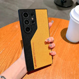 Luxury Double PU Leather Pattern Slim Color Case for Samsung