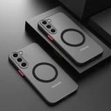 Magnetic Matte Clear Shockproof Case For Samsung
