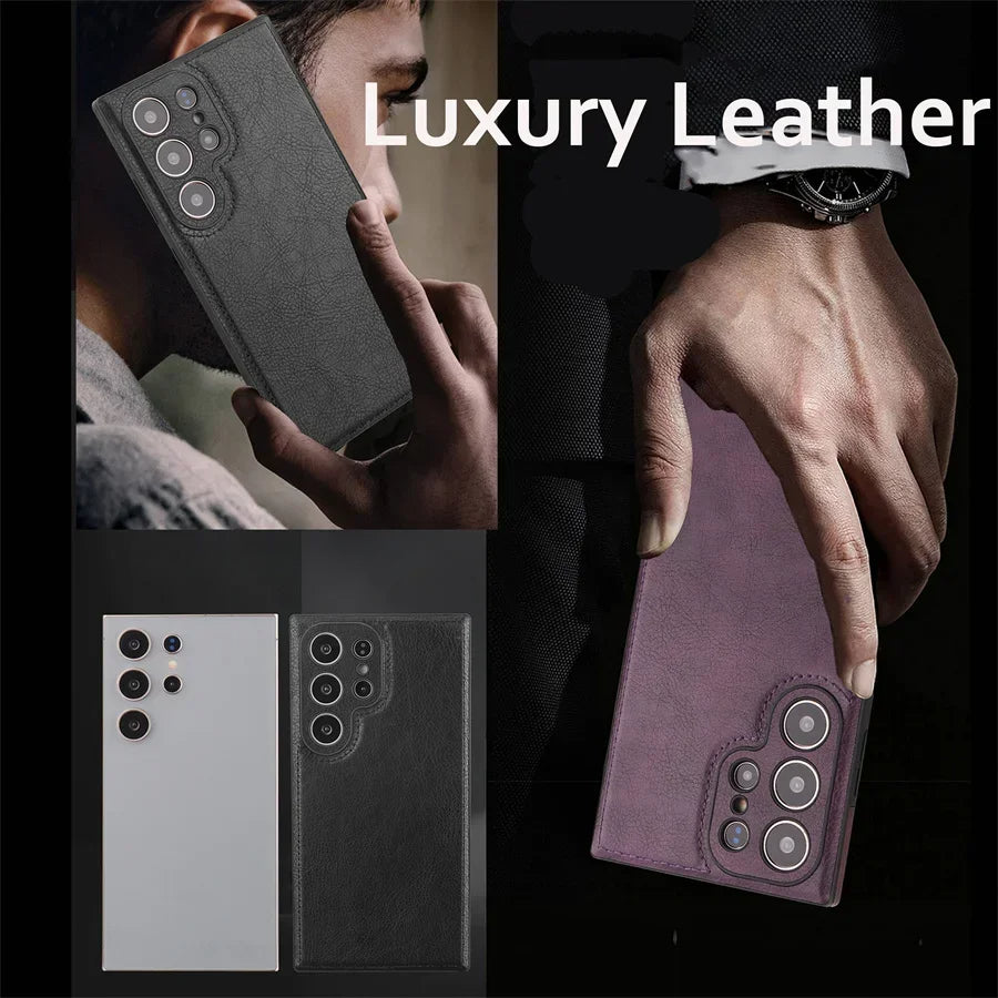 Luxury Vintage PU Leather Case for Samsung