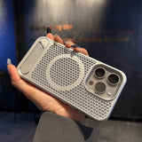 Magnetic Hollow Cooling Kickstand Case for iphone