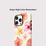 Luxury Magnetic 2 in 1 Flower Pattern Shockproof Case For iPhone