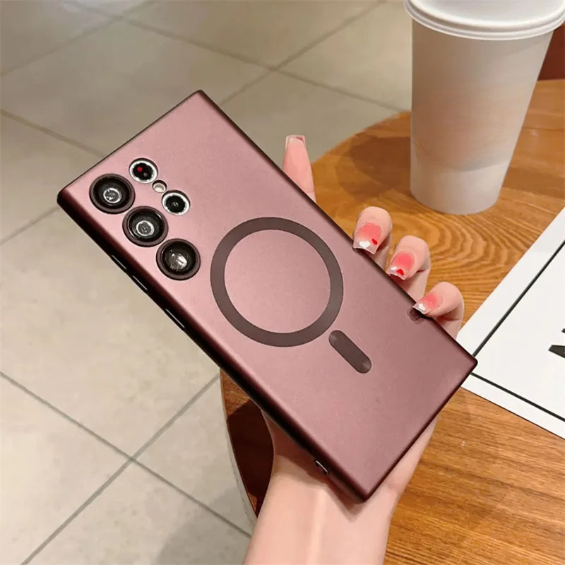 Luxury Shockproof Magnetic Wireless Charging For Magsafe Cases For Samsung