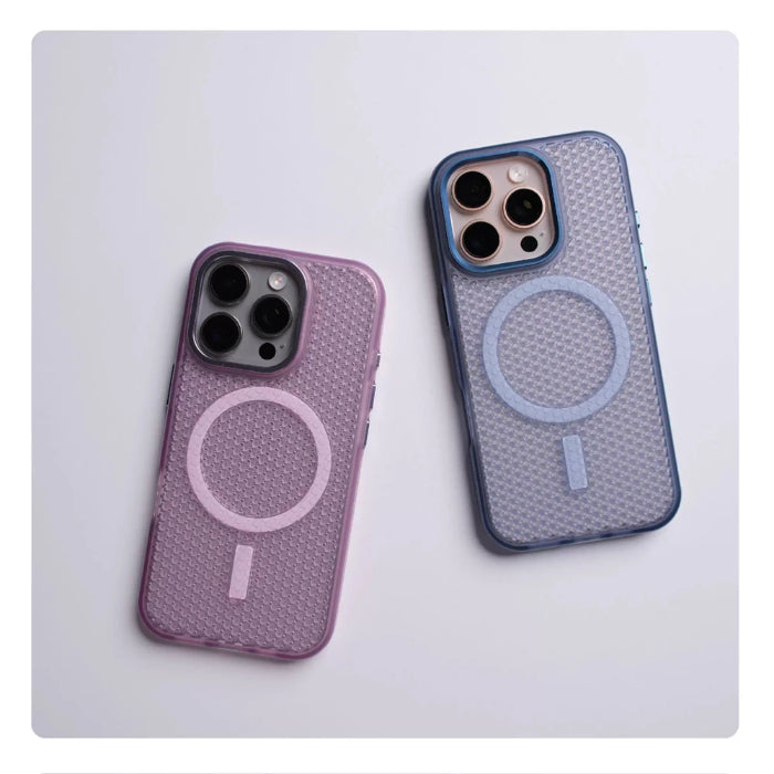 Heat Dissipation Hollow Shockproof Magnetic Case For iPhone