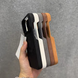 Skin-Feel Magnetic Half-Wrap Leather Case for iphone