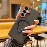 Magnetic Diamond Texture Kickstand Case for Samsung