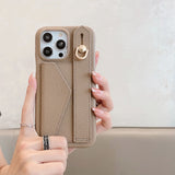 Wallet Card Holder Wrist Strap Case for iphone