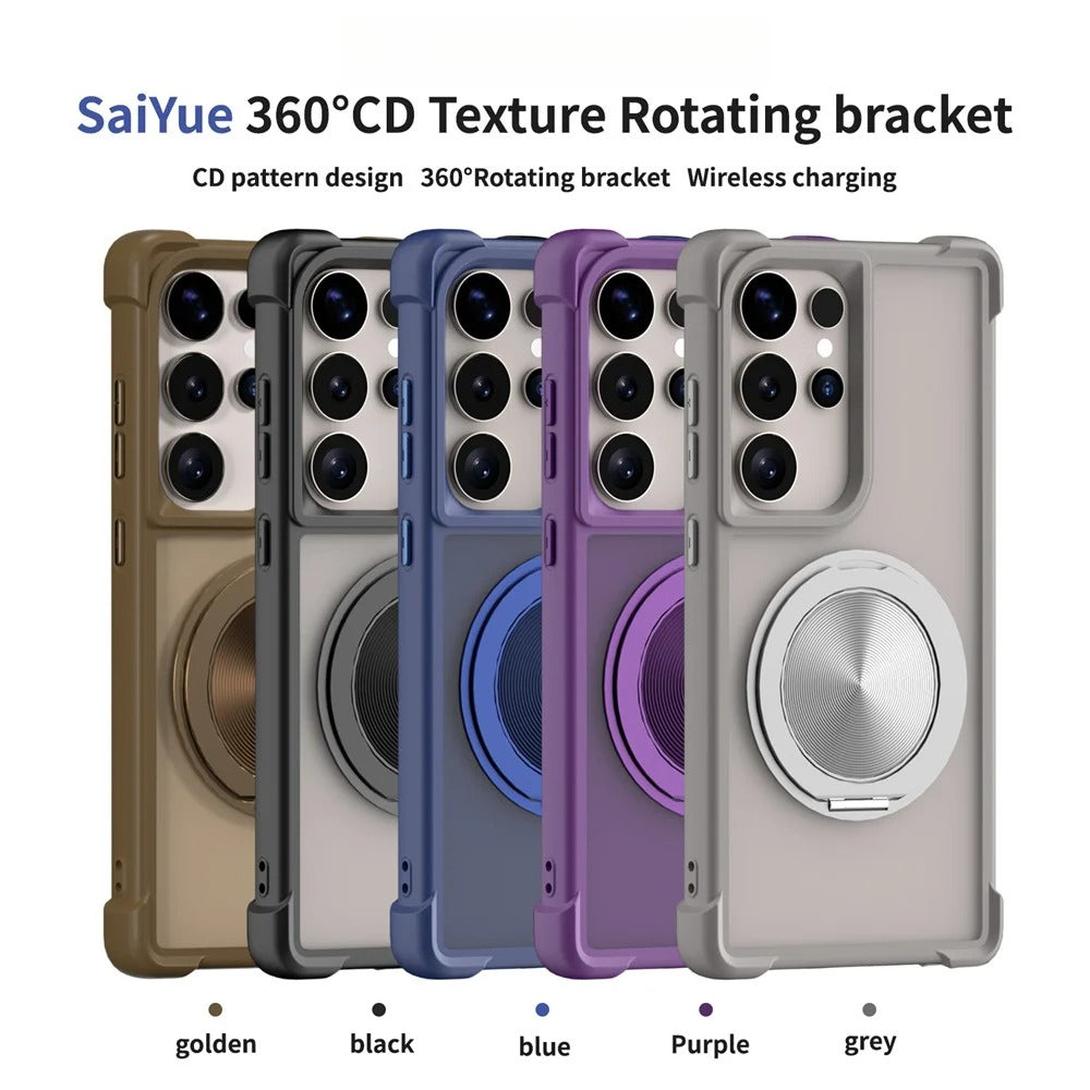 Military Armor Rotating Magnetic Stand Phone Case For Samsung
