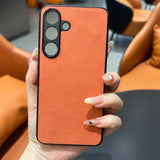Luxury Sheepskin Leather Phone Case Samsung
