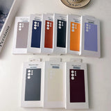 Liquid Silicone Solid Color Soft Phone Case For Samsung