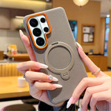 Magnetic Diamond Texture Kickstand Case for Samsung