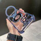 Fashion Plating Magnetic Bracket Case for iPhone
