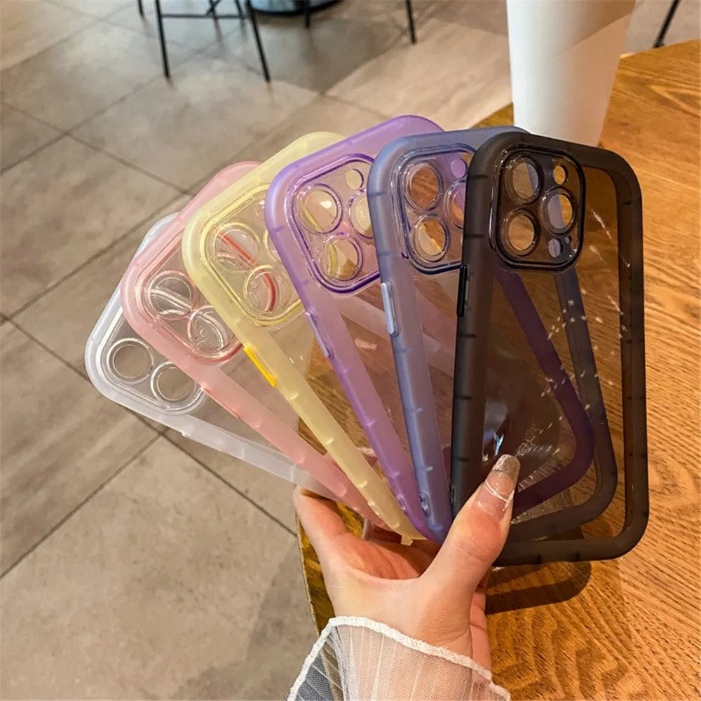 Shockproof Silicone Bumper Clear Phone Case For iPhone