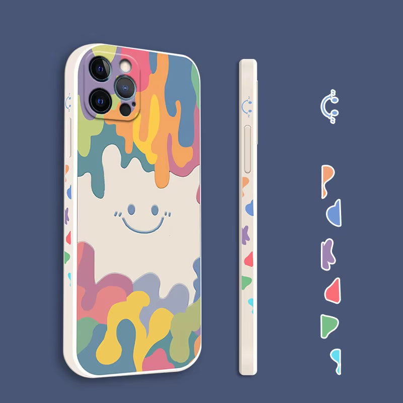 Cartoon Flower SIlicone Case For Samsung