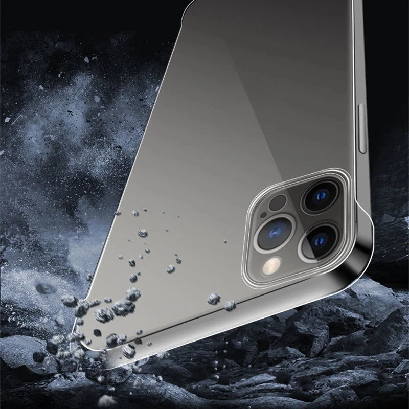 Transparent borderless Anti drop ultra thin Case For iPhone