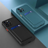 Luxury Soft Silicone Wallet Case For iPhone