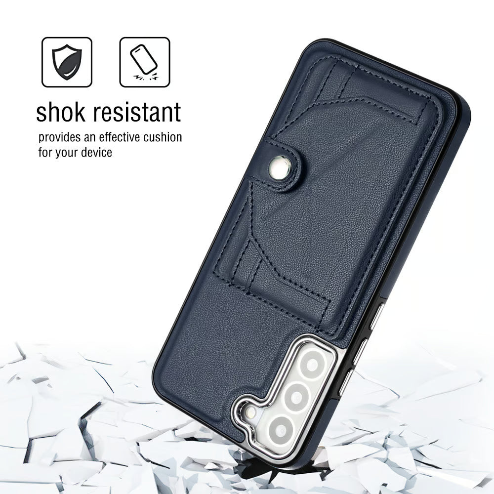 Fashion Leather Card Slots anti-fall Phone Cases For Samsung