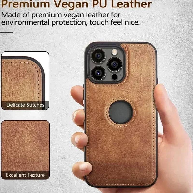 Luxury Classic Leather Thin Slim Case for IPhone