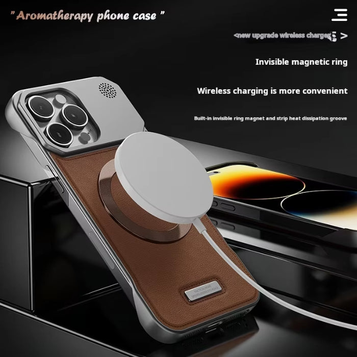 Business Aromatherapy Leather Case for iPhone