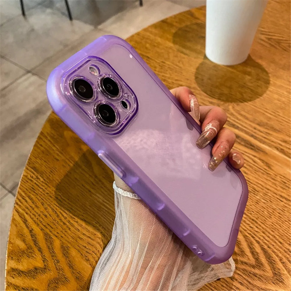 Shockproof Silicone Bumper Clear Phone Case For iPhone