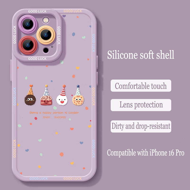 Cute Donut Silicone Shell Phone Case for iPhone